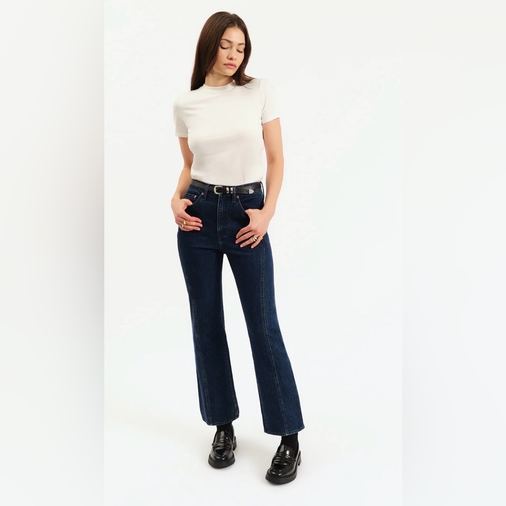 Daze dark blue wash Flare Jeans